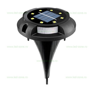 Lampa LED Gradina Solara Alb cu Albastru Set 4 Bucati - Img 4