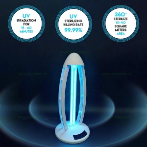 Lampa Sterilizare Germicida UV-C cu Ozonificare 38W