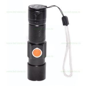 Lanterna LED De Mana 3W COB ZOOM Incarcare USB - Img 3