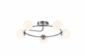 Lustra 5 Socluri E27 LZ6655-5 Argintie - Img 5