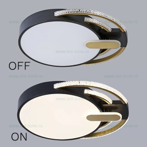 Lustra LED 120W 3 Functii Dimabila cu Telecomanda Cristal LZ2036-500R - Img 2