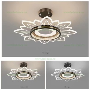 Lustra LED 120W 3 Functii Dimabila cu Telecomanda LZ301A - Img 2