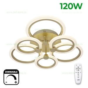 Lustra LED 120W 3 Functii Dimabila cu Telecomanda LZ3373-3+3