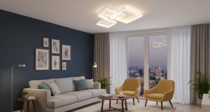Lustra LED 122W 3 Functii Alba Dimabila cu Telecomanda LZ5702