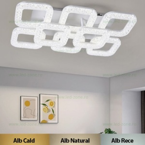Lustra LED 128W 3 Functii Dimabila cu Telecomanda LZG3551-6+2