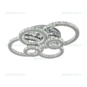 Lustra LED 192W 3 Functii Dimabila cu Telecomanda Cristal LZ8080-3+3 - Img 2