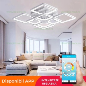 Lustra LED 214W 3 Functii Dimabila cu Telecomanda sau Telefon LZ6604-4+4