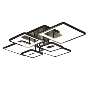 Lustra LED 228W Neagra 3 Functii Dimabila cu Telecomanda LZK002-6 - Img 4