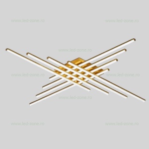 Lustra LED 256W 3 Functii Aurie Dimabila cu Telecomanda LZ4216-8 - Img 2