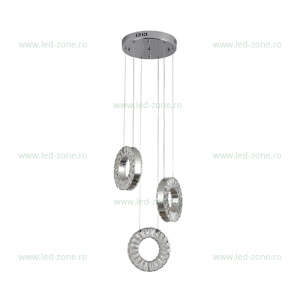 Lustra LED 48W 3 Functii Dimabila cu Telecomanda Cristal LZ7270-3Y - Img 2
