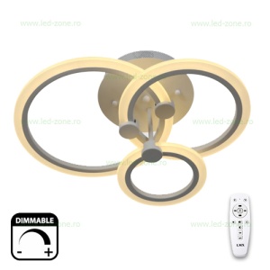 Lustra LED 56W 3 Functii Dimabila cu Telecomanda LZ6601-3