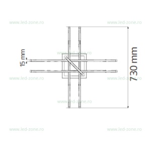 Lustra LED 60W 4 Segmente CORNELIA - Img 3
