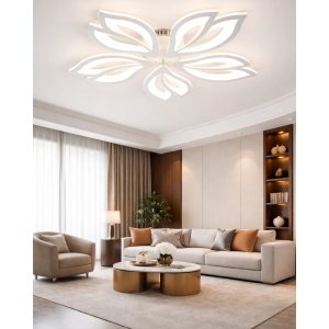Lustra LED 61W Alba Dimabila 3 Functii cu Telecomanda LZ9175-5