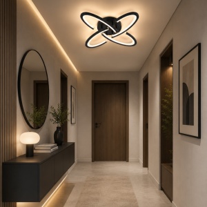Lustra LED 72W Neagra cu Telecomanda LZ9265-4