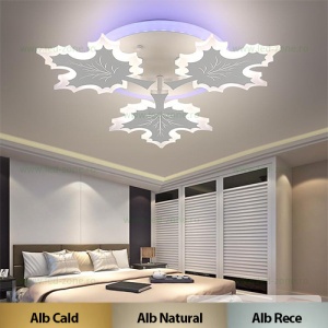 Lustra LED 80W 3 Functii RGB Smart Dimabila cu Telecomanda LZ9243-3