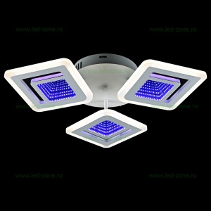 Lustra LED 90W 3D 3 Functii Dimabila cu Telecomanda LZS2341-3 - Img 2