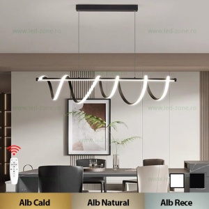 Lustra LED 94W 3 Functii Dimabila cu Telecomanda LZ8808-900 - Img 4