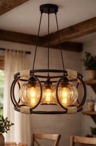 Lustra Rustic 3 Socluri E27 LZ5705-3
