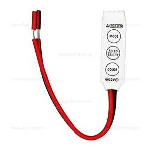 Mini Controller Banda LED RGB 6A 72W 3 Taste - Img 2