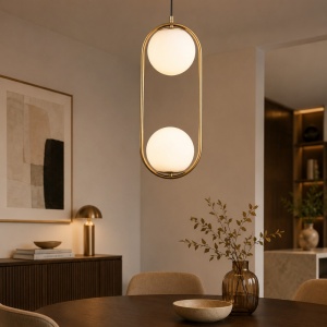 Pendul 2 Socluri E27 Auriu LZ7107-2