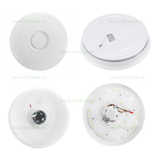Plafoniera LED 24W RGBW Difuzor Bluetooth Telecomanda - Img 3