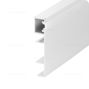 Profil Aluminiu Aplicat Alb Dispersor Alb 2M 14.3MM Plinta