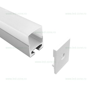 Profil Aluminiu Aplicat Dispersor Mat 2M 17.4MM - Img 3