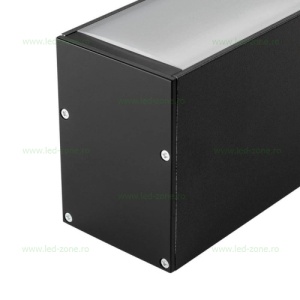 Profil Aluminiu Suspendat Negru Dispersor Alb 2M 32MM - Img 3