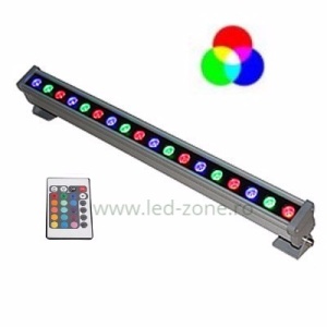 Proiector LED 18W 220V Liniar 50cm RGB Telecomanda - Img 1