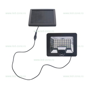 Proiector LED 3W cu Panou Solar Alb Rece - Img 2