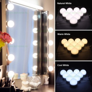 Set 10 Becuri LED Dimabile cu 3 Functii Pentru Oglinda Machiaj - Img 3