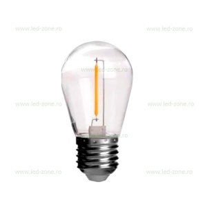 Set 10 Becuri LED E27 1W Clar Para Filament