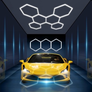 Set 3 Hexagoane LED Honeycomb 160W Tuburi 440mm - Img 1