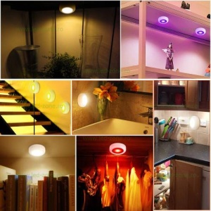 Set 4 Spoturi LED 2W RGB Mobila cu Telecomanda - Img 3