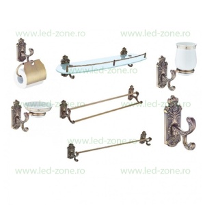 Set Complet Accesorii Pentru Baie Bronz Antichizat LZ68600 - Img 2