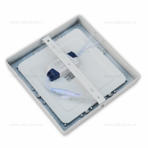Spot LED 18W Patrat Alb Aplicat - Img 2