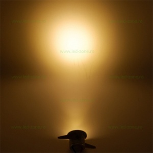 Spot LED 1W Mini Incastrat Rotund Alb