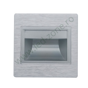 Spot LED 1W Patrat Argintiu Trepte