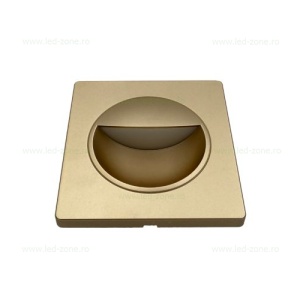 Spot LED 1W Patrat Auriu Trepte LZ7122 - Img 3