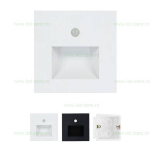 Spot LED 1W Patrat Trepte Senzor Microwave - Img 2