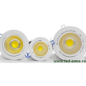Spot LED 30W COB Rotund Mobil Alb - Img 2