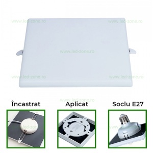 Spot LED 30W Patrat Mat Frameless 3in1
