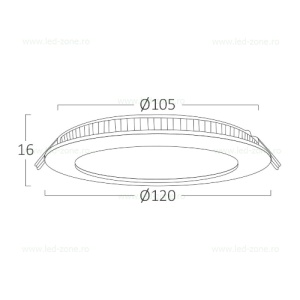 Spot LED 6W Rotund Incastrat CCT - Img 6
