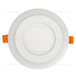 Spot LED 9W Rotund Alb Rece Contur Albastru - Img 2