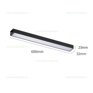 Spot LED Magnetic 20W Liniar Mat Negru Ultra Slim LM2 - Img 2