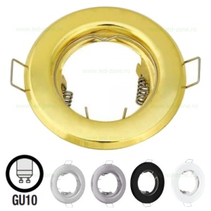 Suport Incastrat 1 Bec Spot LED GU10 Rotund KAMELYA - Img 1