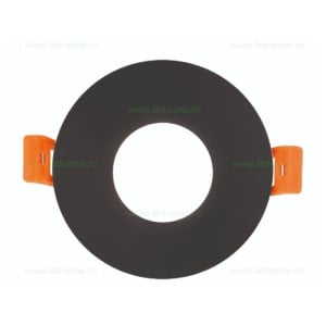 Suport Incastrat 1 Bec Spot LED GU10 Rotund Negru KARANFİL - Img 3