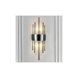 Aplica 2 Socluri  E14 Neagra Cristal GILLIS2W/BL