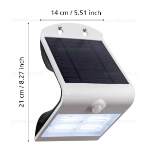 Aplica LED 3W Exterior Senzor Solara 3 Functii LAMOZZO  - Img 6