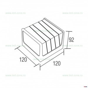 Aplica LED 8W Exterior CUBE-G - Img 2